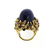 1960's 18K Gold Lapis Diamond Gemstone Cocktail