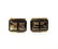 Mid Century 14K Gold Smokey Topaz Cufflinks