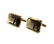 Mid Century 14K Gold Smokey Topaz Cufflinks - 2