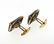 Mid Century 14K Gold Smokey Topaz Cufflinks - 3