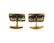 Mid Century 14K Gold Smokey Topaz Cufflinks - 4