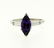 Platinum Diamond Amethyst Ring