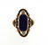 Antique Art Nouveau 14k Gold Lapis Diamond Ring