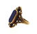 Antique Art Nouveau 14k Gold Lapis Diamond Ring - 2
