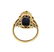 Antique Art Nouveau 14k Gold Lapis Diamond Ring - 3