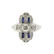 Art Deco 14k Gold Diamond Sapphire Ring