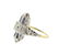 Art Deco 14k Gold Diamond Sapphire Ring - 2