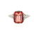 Art Deco 18k Gold Fligree Red Stone Ring