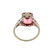 Art Deco 18k Gold Fligree Red Stone Ring - 3