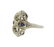 Art Deco 18k Gold Blue Stone Ring Setting - 2