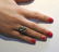 Art Deco 18k Gold Blue Stone Ring Setting - 4