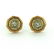 Antique Art Deco 14K Gold Diamond Stud Earrings