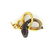Antique 18K Gold Diamond Ruby Snake Brooch