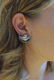 Retro 14K Gold Sapphire Diamond Earrings - 6
