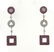 18k Gold Pink Sapphire Diamond Earrings