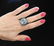 Impressive 18k Gold Diamond Topaz Enamel Earrings Ring - 6
