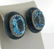 Impressive 18k Gold Diamond Topaz Enamel Earrings Ring - 8