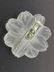 1950s Frosted Crystal Sapphire Diamond 18k Gold Flower - 2