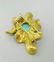 Modernist 18K Gold Turquoise Brooch Pin - 4