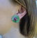 Seaman Schepps 14k Gold Jade Ruby Earrings - 5