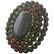 Large Antique Bohemian Garnet Cocktail Ring