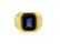 Antique 18K Gold Synthetic Sapphire Intaglio Seal Ring