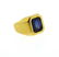 Antique 18K Gold Synthetic Sapphire Intaglio Seal Ring - 3