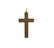 Antique English 15K Gold Engraved Cross Pendant