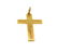 Antique English 15K Gold Engraved Cross Pendant - 3