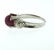Antique Platinum Ruby Cabochon Diamond Ring - 4
