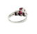 Antique Platinum Ruby Cabochon Diamond Ring - 5