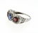Art Deco 18K Gold Red Blue Stone Ring - 2