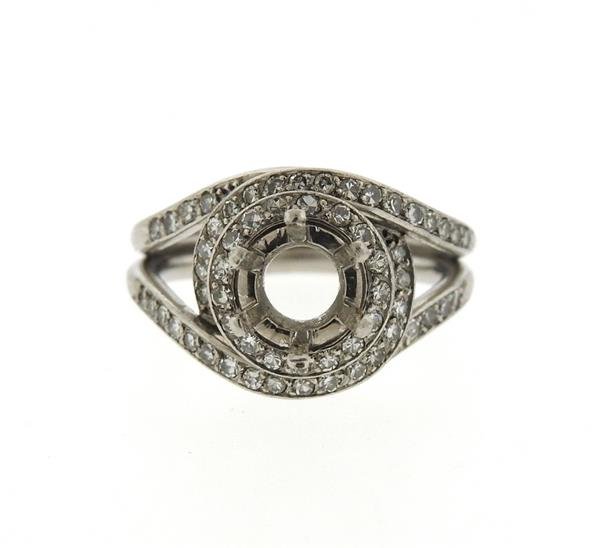 1950s Mellerio Platinum Diamond Engagement Ring (1 of 6)