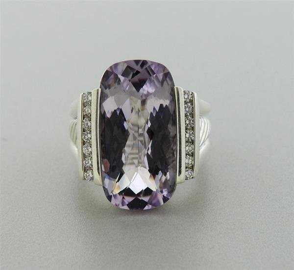 David Yurman Sterling Silver Amethyst Diamond Cocktail (1 of 3)