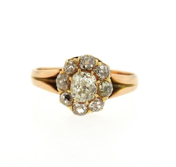 Antique Victorian 14K Gold Diamond Ring (1 of 3)