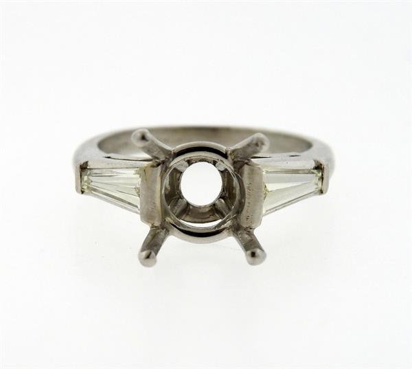 Mid Century Platinum Diamond Ring Mounting (1 of 3)