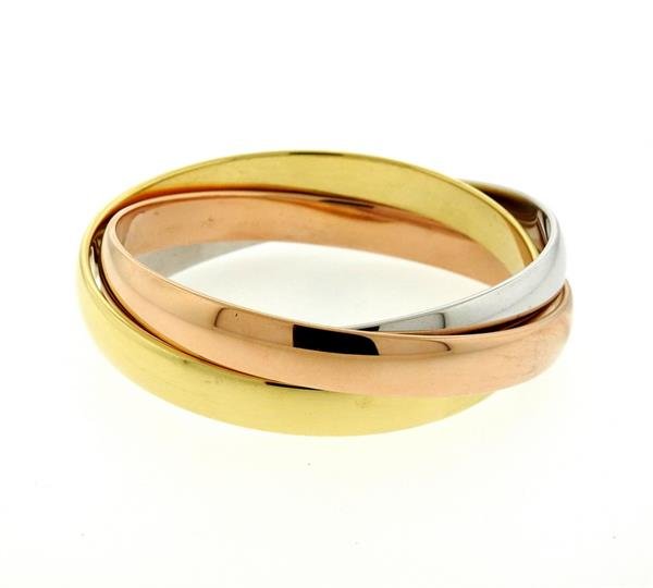 Cartier Trinity 18K Gold Rolling Bangle Bracelet (1 of 5)
