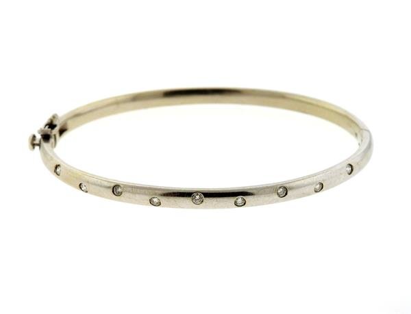 14K Gold Diamond Bangle Bracelet (1 of 4)