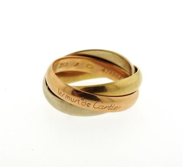 Cartier Trinity 18K Tri Color Gold Ring (1 of 3)
