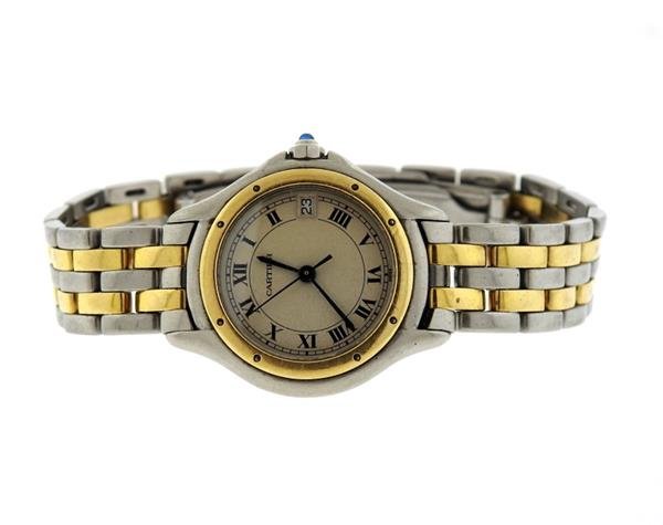 Cartier Cougar Two Tone Gold Steel Watch (1 of 4)