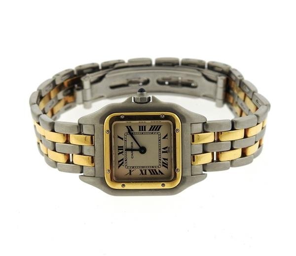Cartier Santos 18k Gold Steel Watch (1 of 4)