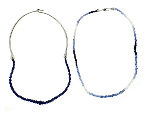 Sharon Alouf Platinum Sapphire Necklace Lot of 2 (1 of 3)