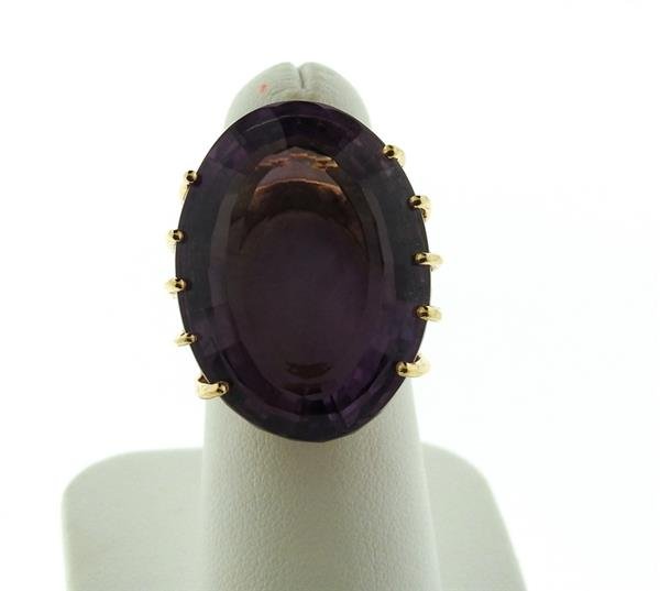 14K Gold 44ct Amethyst Cocktail Ring (1 of 4)