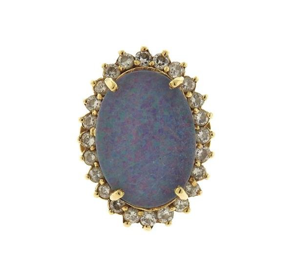 14k Gold Opal Diamond Ring (1 of 4)