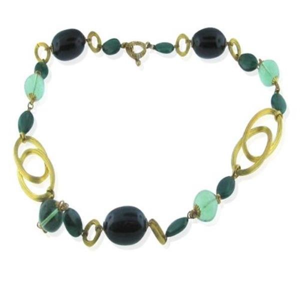 Large Stephen Dweck Malachite Fluorite Agate Bronze (1 of 4)