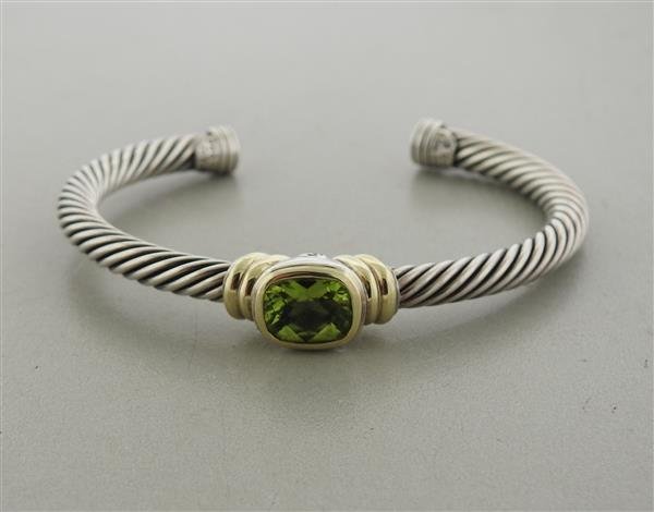 David Yurman Noblesse 14K Gold Sterling Peridot Cable (1 of 4)