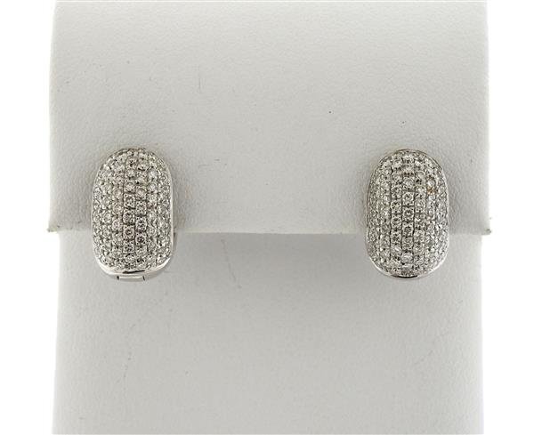 18k Gold Diamond Huggie Earrings (1 of 4)