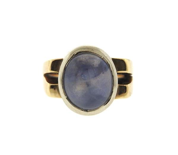 14k Gold 13ct Star Sapphire Cabochon Ring (1 of 5)