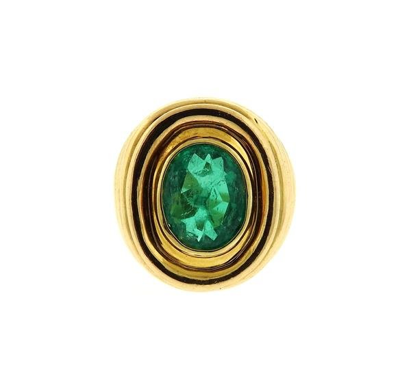 AGL Emerald 18k Gold Dome Ring (1 of 5)