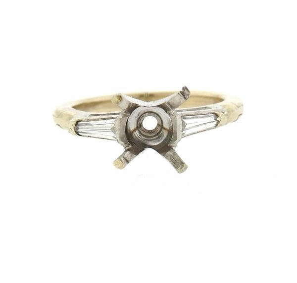 Platinum 14k Gold Diamond Engagement Ring Setting (1 of 3)